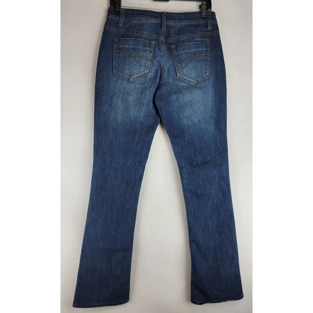 DKNY Jeans Womens Size 4 Blue Denim cotton Stretch Straight Leg Jeans - Picture 4 of 11